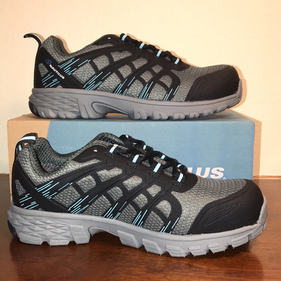 Nautilus Stratus Safety Shoes, Grey, Women’s Sz 7 Wide (D), NIB! - Picture 5 of 15
